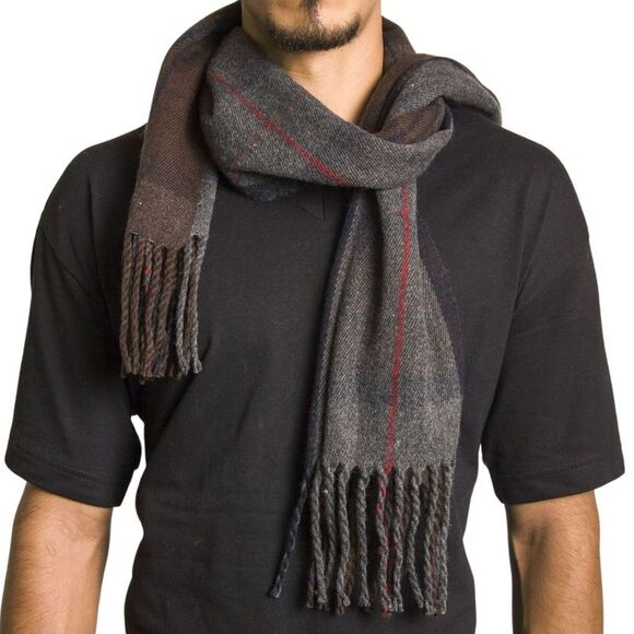 Alpine Swiss Mens Scarf Softer Than Cashmere Scarves Plaids Womens Winter Shawl - Picture 5 of 5